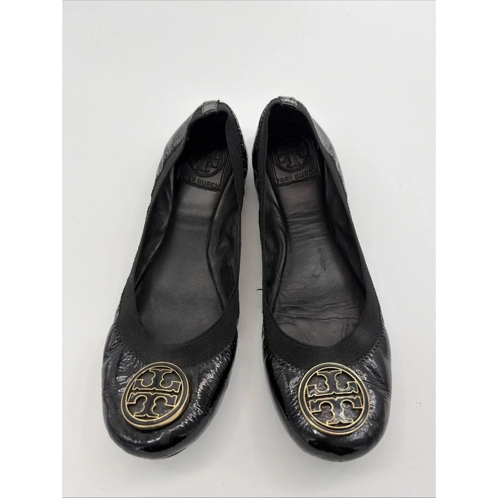 Tory Burch Y2K Caroline 8M Black Ballet Flats